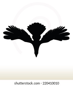 illustration of eagle silhouette isolated on white background
