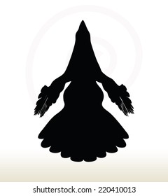 illustration of eagle silhouette isolated on white background