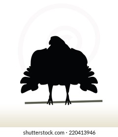illustration of eagle silhouette isolated on white background