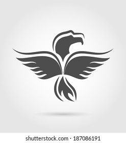 Illustration eagle symbol isolated on white background - vector
