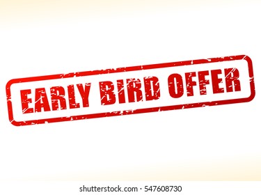 Illustration Of Early Bird Offer Text Buffered