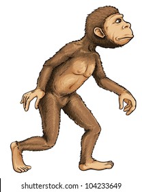 Ilustración del hombre temprano de la serie de evolución