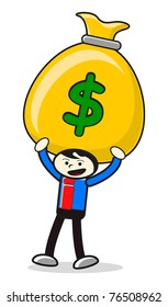 illustration of earning money