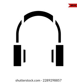 illustration of earphone glyph icon