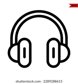 illustration of earphone line icon