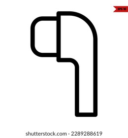 illustration of earphone line icon