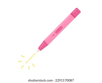 An illustration of an earpick with an LED light turned on.