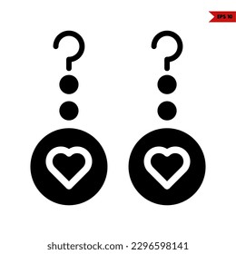 illustration of earrings glyph icon 