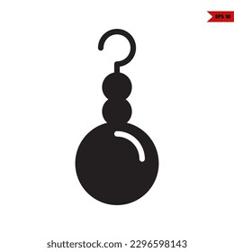 illustration of earrings glyph icon 