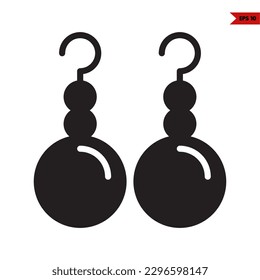 illustration of earrings glyph icon 