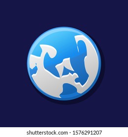 illustration of eart on galaxy, eart vector isolated design.