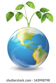 Illustration of the earth