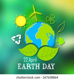 illustration of Earth Day concept with Gl