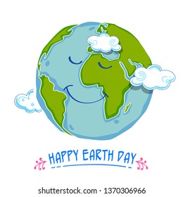 illustration of Earth Day concept for safe and Green Globe