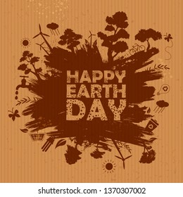 illustration of Earth Day concept for safe and Green Globe