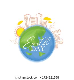 illustration of Earth Day. Eco friendly concept. Vector illustration. World environment day 