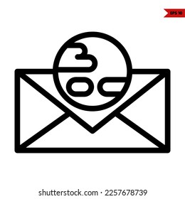 illustration of earth day line icon 