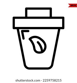 illustration of earth day line icon