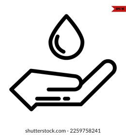 illustration of earth day line icon