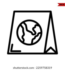 illustration of earth day line icon
