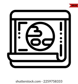 illustration of earth day line icon