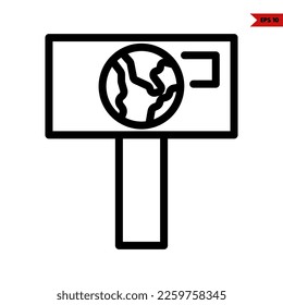 illustration of earth day line icon