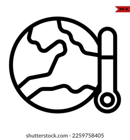 illustration of earth day line icon