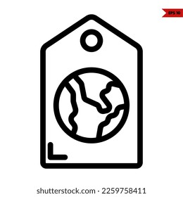 illustration of earth day line icon