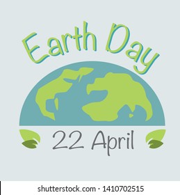illustration of Earth Day world, global