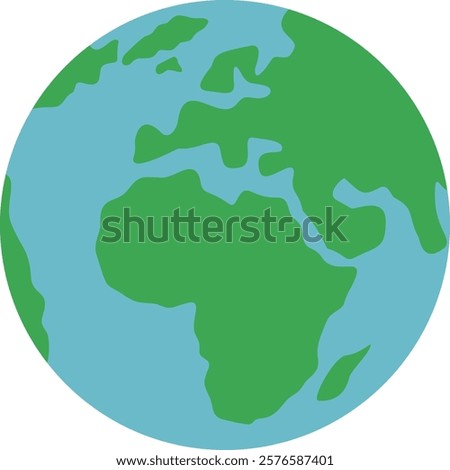 illustration of earth flat art and monoline
