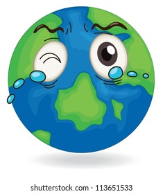 illustration of earth globe on on a white background