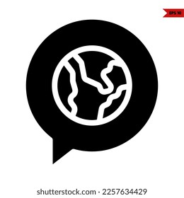 illustration of earth glyph icon