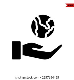 illustration of earth glyph icon