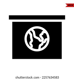 illustration of earth glyph icon