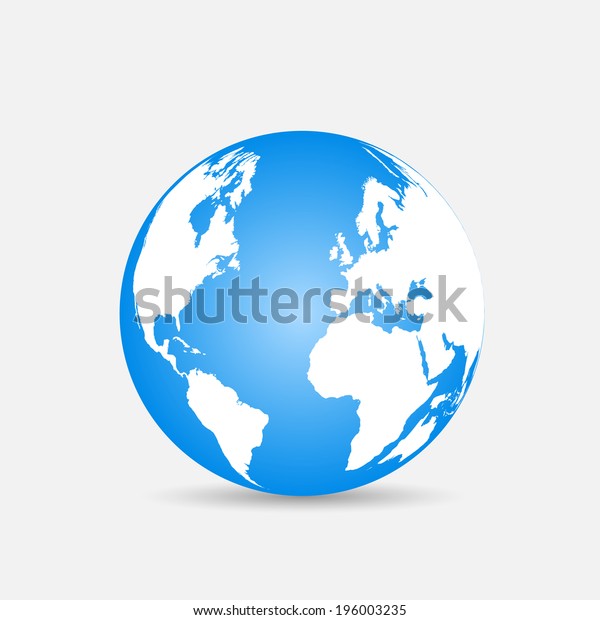 Illustration Earth Isolated On White Background Stock Vector (Royalty