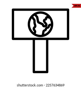 illustration of earth line icon