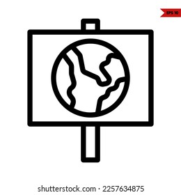 illustration of earth line icon
