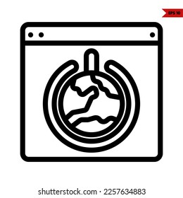 illustration of earth line icon