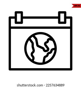 illustration of earth line icon