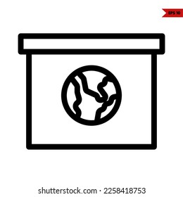 illustration of earth line icon