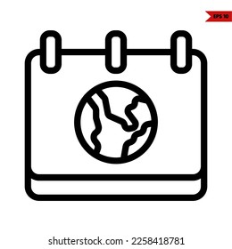 illustration of earth line icon