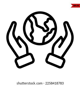 illustration of earth line icon