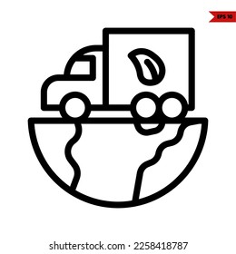 illustration of earth line icon