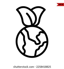 illustration of earth line icon