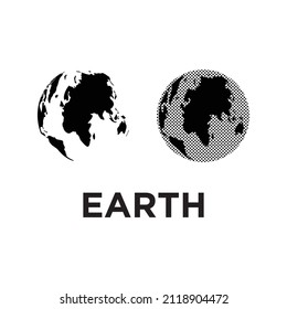 ilustración de la tierra, el mapa, el globo, muchos puntos.