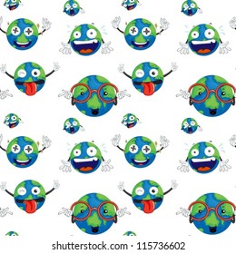 illustration of the earth planet on a white background