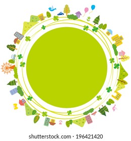 Illustration of Earth refreshing eco
