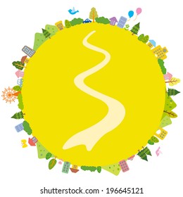 Illustration of Earth refreshing eco