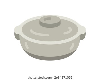 Ilustração de um ícone de talha de faiança com uma tampa.