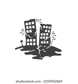 illustration of earthquake, vector art.